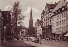 Stadtfhrung am Samstagnachmittag: Lindenau - Bildhauerviertel, Wchterhuser, Nachbarschaftsgrten | Ansichtskarte vom Lindenauer Markt